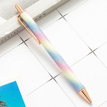 반짝이 볼펜 럭셔리 귀여운 웨딩 로즈 골드 메탈 문구 학교 사무실 공급 고품질 회전 1 개, NO.10