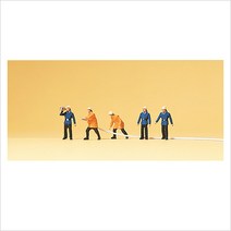 Preiser 79118 디오라마 미니어처 테라리움 화재 진압하는 소방관 5명 세트 사람 피규어 모형 1:160 사이즈