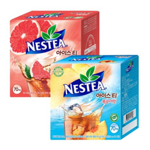 네스카페 네스티 아이스티 70T 2종 (복숭아+자몽 1개씩 / 140T), 2세트