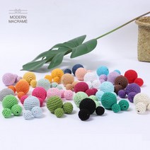 쪽쪽이 클립 만들기 뜨개 구슬 비즈 30mm (26컬러) 마크라메 재료, 17.그린망고
