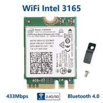 무선랜카드 와이파이수신기 wifi어댑터 usb 433mbps 인텔 3165 카드 듀얼 밴드 2.4g5ghz 802.11ac + 블루투스 4.0 네트워크 미니 3165ngw
