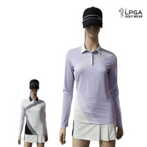 LPGA 골프 웨어 여자 카라 긴팔 티셔츠 201+507