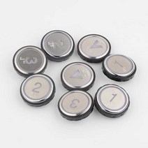 원형 엘리베이터 버튼 승강기버튼 라운드 둥근 단추, A02(라이트 및 문자 참고)