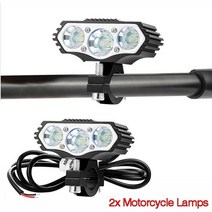 자전거 용품 부품 12v-36v-48v-85v 전기 오토바이 헤드라이트 3t6 led 전동 자전거 ebike 가벼운 차량 스쿠터 램프 자전거 수정 액세서리, 2x f301 12v-48v