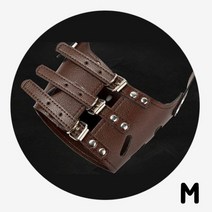 RT OH 프라임 가죽 애견 입마개 M사이즈, 선택:브라운, 뿌꾸샵 본상품선택