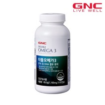 [GNC] 더블 오메가3 60캡슐, 더블 오메가3 600mg, 1병