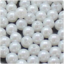 [KT알파쇼핑](미술재료)진주비즈 (백색) 만들기 공예 5개묶음, 8mm_W3B9553