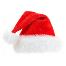 고퀄리티 크리스마스 베이직 벨벳 산타 모자, 소형 (38x28cm)