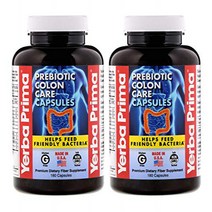 Yerba Prima Prebiotic Colon Care Capsules Dietary Fiber 180 Count (Pack of 2) null, 1, 기타
