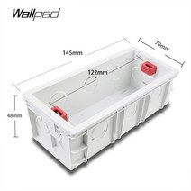 스위치박스 Wallpad 145 70mm IL AU US 벽 장착 직사각형 정크 박스 153 75MM 스위치 소켓 카세트 뒷면 숨겨진 상자 9M, 20 Unit
