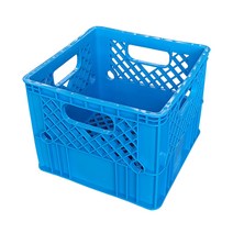 뉴플라스틱 플라스틱 우유상자 밀크박스 감성 캠핑 운반 수납 바구니, 우유_청색(택배착불)