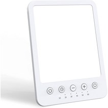 Magicteam Therapy Sun Lamp 10000 Lux LED 화이트 웜 라이트 10가지 밝기 조절 및 7개의 타이머 메모리, 한개옵션0