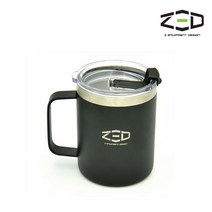 제드 보온보냉 이중 진공 캠핑 컬러 스텐 머그형 텀블러 3컬러, 블랙