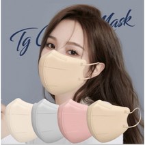 티지 컬러마스크 새부리형 국내산 14가지 컬러 호흡이 편한 패션마스크 30매, 스카이
