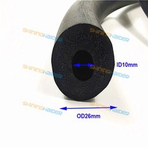 스프링 용수철 테이프 길이 1-3M 중공 O 형 EPDM 포밍 스트립 EPDM 튜브 삽입, 16 Black ID10mm OD26mm, 01 O