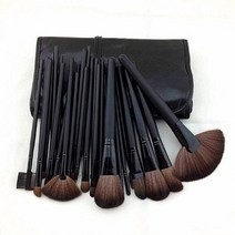 24Pcs 메이크업 브러쉬 세트 선물 가방 전문 눈썹 파우더 파운데이션 그림자 Pinceaux 화장품 브러쉬 미용, Black, 하나