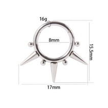 수술용 스틸 지르콘 셉텀 힌지 클리커 코 후프 링 이주 연골 데이스 피어싱 헬릭스 룩 귀걸이 쥬얼리 361L 1 개, A_16gX8mm | CHINA, 1개