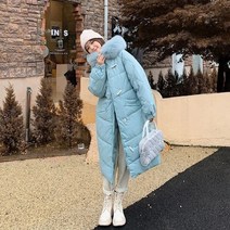 여성 학생 롱패딩 점퍼 겨울 코트 자켓 패션 모피 후드 자켓 두꺼운 따뜻한 코튼 패딩