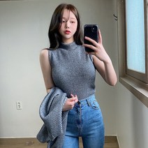 VANANA2 국내제작 니트 골지 목폴라 나시 볼레로 가디건 세트