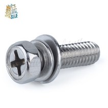 특수볼트Gb9074.13 304 스테인레스 스틸 크로스 헤드 외부 육각 3 조합 나사 M4 M5 M6 M8 볼트 6 각 결합, 02 M4 50pcs_12 16mm