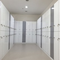 락카장 개인 락커 2단 탈의실 사우나 헬스 목욕탕 전자키 제작, 화이트+단추손잡이