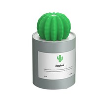 침실 홈 오피스 카 휴대용 USB 쿨 미스트 가습기 선인장, 회색
