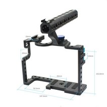 FITRADE 파나소닉 루믹스 GH5 / GH5s 용 카메라 케이지 보호 케이스 마운트 탑 핸들 그립 카메, 01 Black_02 with Logo