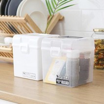 아기 나들이장난감 손잡이 사각박스2P 경량 티백 플라스틱상자, 투명