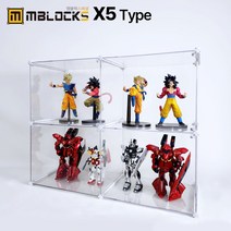 피규어장식장 원피스피규어진열장 아크릴케이스 피규어보관케이스 건담진열장 레고장식장 엠블럭 스페셜 X5타입 2층X2칸 4칸형(앞/뒤덮개포함), 01.스페셜X5타입 2층X2칸 4칸형(기본형 흰색P)