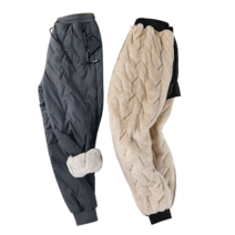 남자 패딩양털바지 기모팬츠 허리밴딩 생활방수 캠핑용 작업용 등산복 발열바지 32 34사이즈