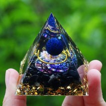 자수정 원석크리스탈 스톤 Orgone 피라미드 에너지 발생기 천연 자수정 페리도트 레이키 차크라 명상 도구, A08