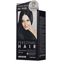 토니모리 퍼스널 헤어 컬러 크림, 1N 블랙, 4개