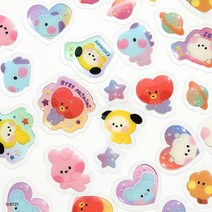 [BT21] minini 후레이크 스티커 데코스티커 방탄굿즈 스티커꾸미기, SHOOKY