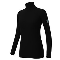 여성 패치 H넥 허그 셔츠 ADWW295SBLACK