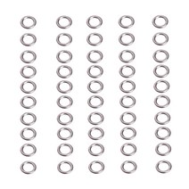 50pcs 낚시 솔리드 스테인리스 스틸 스냅 스플릿 링 루어 태클 커넥터, S