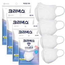 크리넥스 라이트핏 슬림 쿨 KFAD 비말차단 마스크 화이트10P, 단품, 사이즈:중형