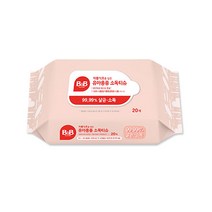 비앤비 자몽식초 유아용품 소독티슈 휴대 20매 안심제균 세정, 10팩