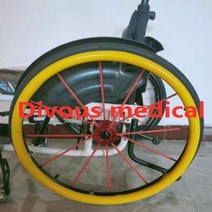노인전동차 전동휠체어 장애인 전동차 24 인치 스포츠 휠체어 보호 링, yellow