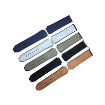 휴볼트 시계줄 호환 스트랩 BEIGUA 25x19mm 크레이지호스 가죽 자연 고무 실리콘 손목시계줄 빅뱅 벨트 액세서리와 Hublot 460935