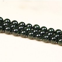 연화 정품 천연 녹사금석 원석재료 10mm 46812 1줄, 단품