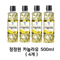 청정원 카놀라유, 500ml, 4개
