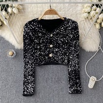 [PINK LITCHI]여성 봄여름 트렌드 반짝이 상의 스팽글 자켓 juan311DW4