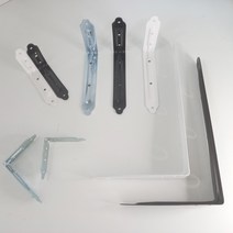 까치발 미니 선반대 다리 선반 지지대 벽선반 ㄱ자 브라켓 철 국산, 하얀색(대)