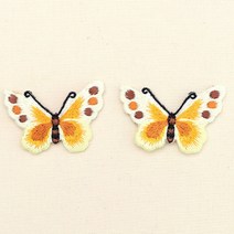 44-575 화사한 나비 자수장식_옐로우 HDS-239-H 한복입체장식