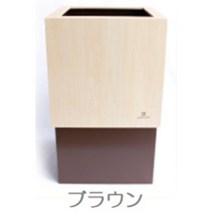 우든 인테리어 디자인 쓰래기통 휴지통 10L 사각형, 브라운 10리터
