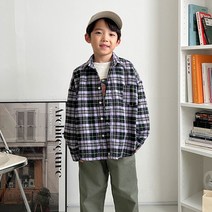 (리틀브로) 오버로크체크셔츠[셔츠BEG5125D]