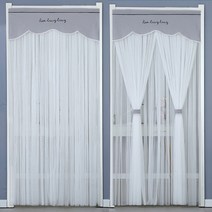 도어유리문 커튼 패널프라이버시 홈 데코 화이트 프렌치 도어 커튼블랙 아웃 오, A + 90x120cm(텔레스코픽로드+벨크로)