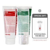 [메디필 정품] 손담비 클렌징폼 레드 락토 콜라겐 클리어 + 피부진정 클렌징폼 그린 시카 콜라겐 클리어 + 토닝9 에센스 듀얼 샘플 (5ea) [완벽 모공 클리어 세트], 5세트