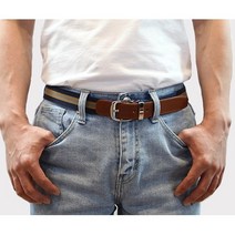 젠틀안트 남자 패션 스판 청바지 벨트 네이비&베이지 SSB-009