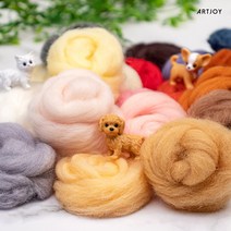 아트조이 DIY 양모펠트 양모 5g 24색+기본색 20g (동물 만들기 양모세트)